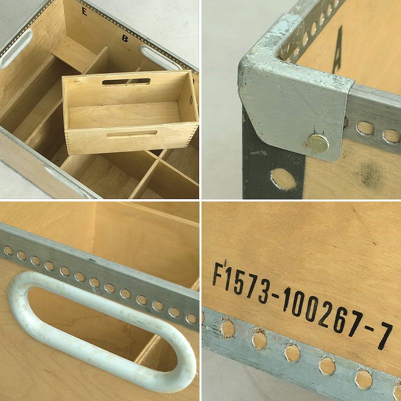 スウェーデン軍 ランプボックス ウッド 37×35×56cm USED ZBX539UN 実物