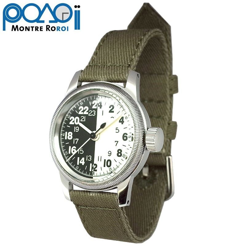MONTRE ROROI モントルロロイ A-17a 24時間 ナイト＆デイ文字盤 腕時計