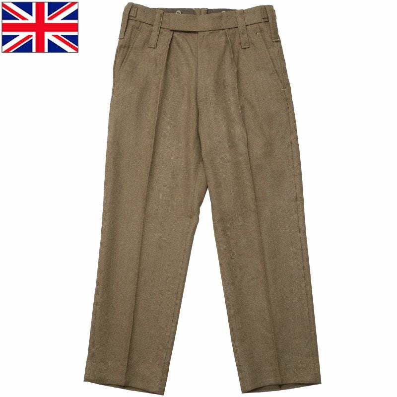 イギリス軍 No.2 ドレスパンツ ウール素材 ブラウン デッドストック