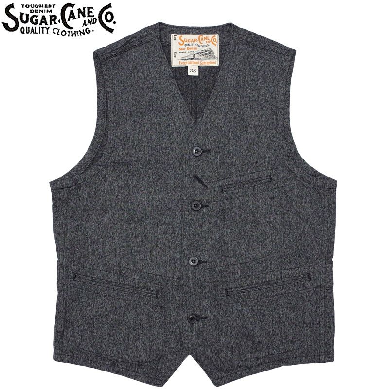 SUGAR CANE シュガーケーン　ダークグレー ベスト42 SUGARCANE シュガーケーン #SC12795 9oz. ブラックコバート ワーク