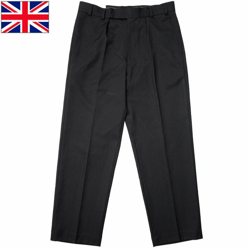 イギリス軍 ROYAL NAVY No.3 ドレスパンツ ブラック USED W92以上