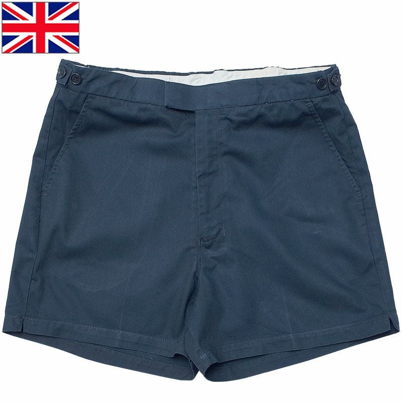 メール便可 イギリス軍 トレーニング ショートパンツ ネイビー タック