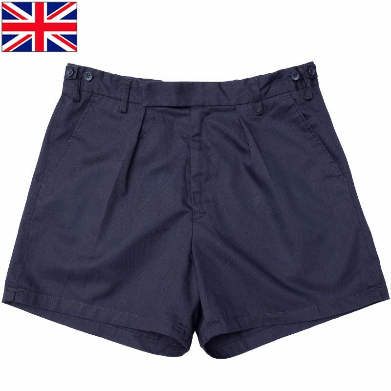 メール便可 イギリス軍 トレーニング ショートパンツ ネイビー