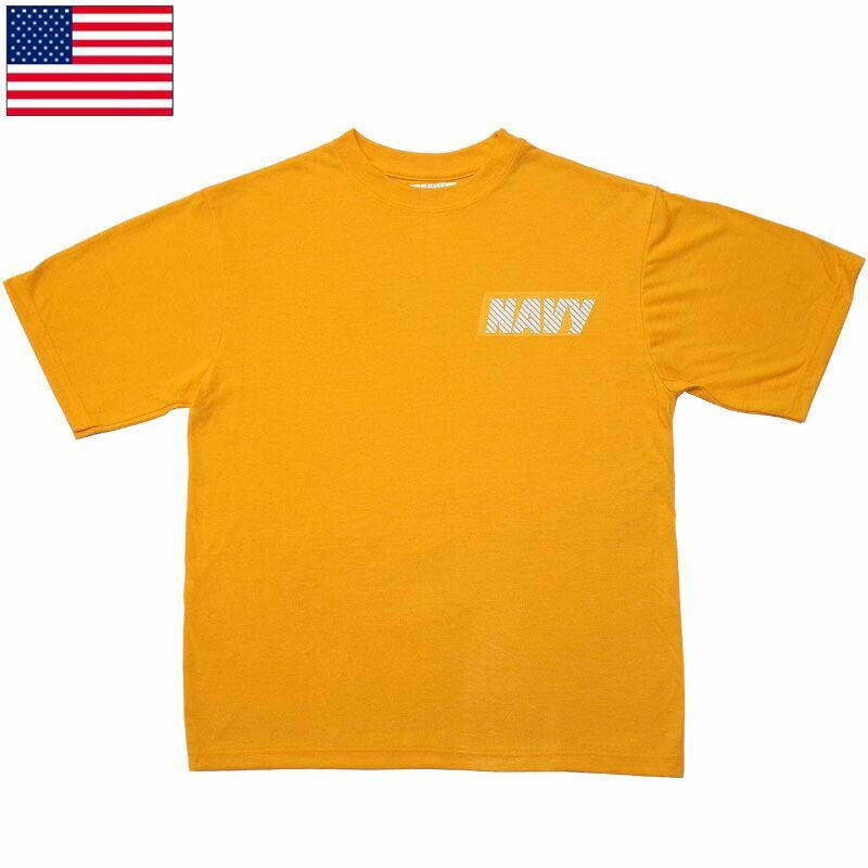 新品未使用タグ付きSoffe NAVYプリント Tシャツ Lサイズ コヨーテ メール便可 米軍 U.S.NAVY トレーニング Tシャツ SOFFE 半袖 オレンジ