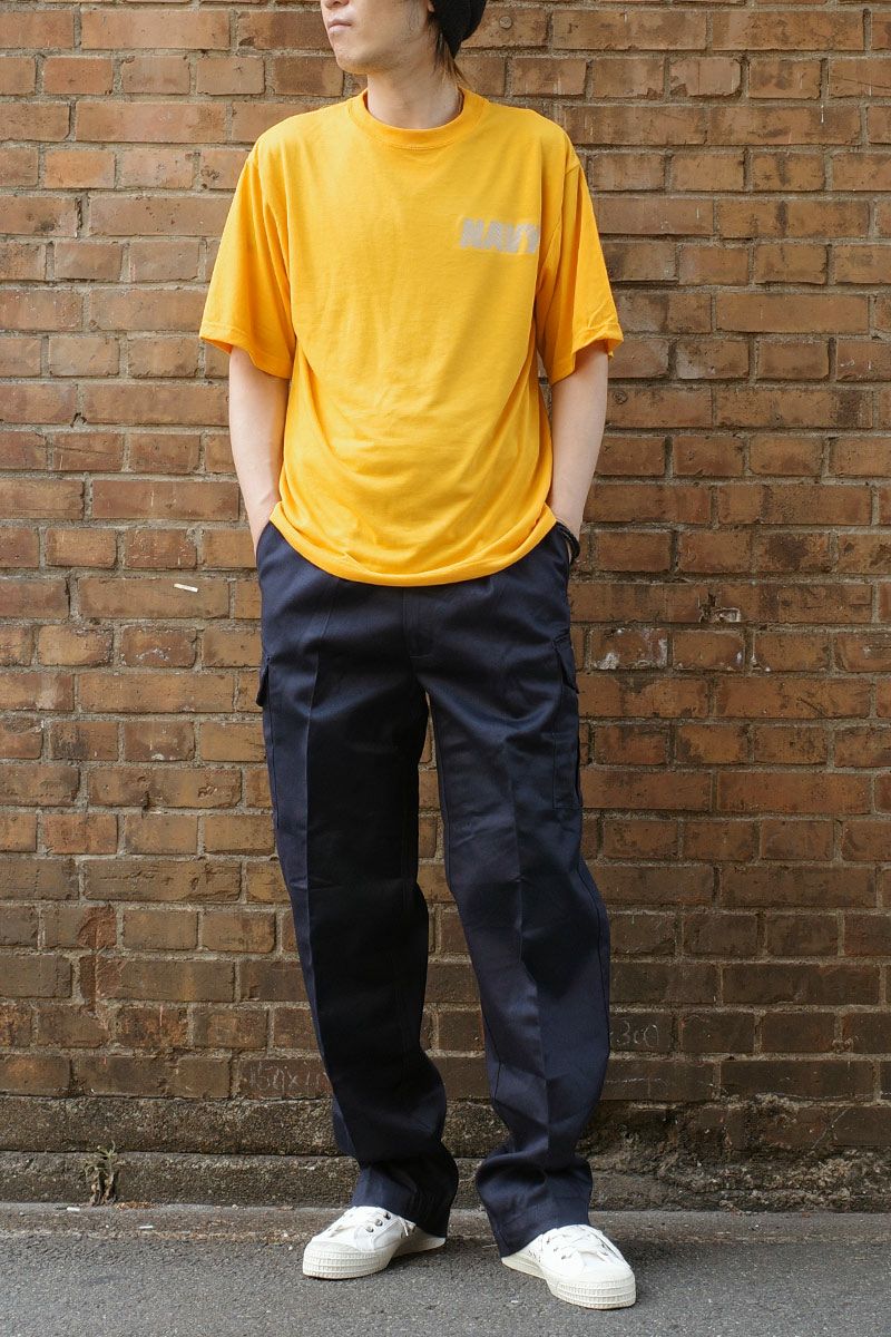 メール便可 米軍 U.S.NAVY トレーニング Tシャツ SOFFE 半袖 オレンジ