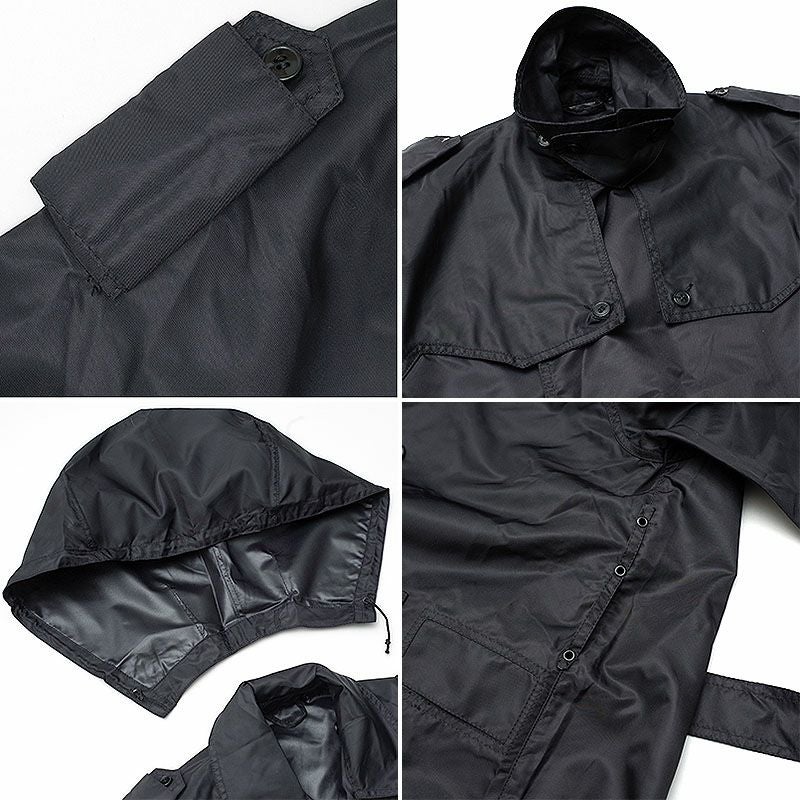 イタリア軍 NAVY ナイロン トレンチコート ネイビー デッドストック