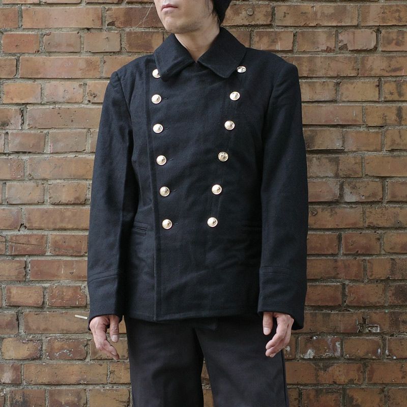 55%OFF！□ソビエト軍 マリーン ウールジャケット ピーコート ブラック