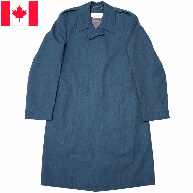 55%OFF！□カナダ軍 AF ウールロングコート ライナー付き ブルー