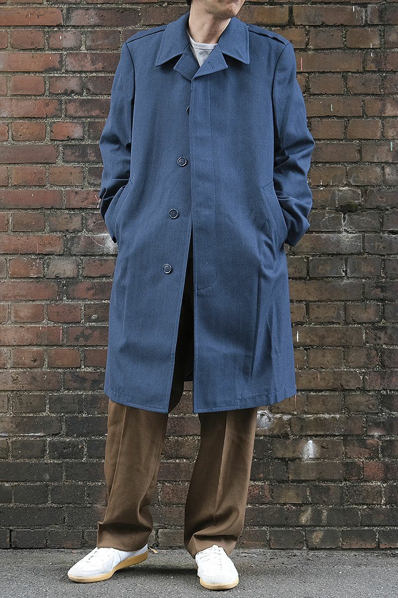55%OFF！□カナダ軍 AF ウールロングコート ライナー付き ブルー