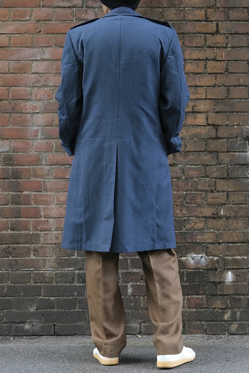55%OFF！□カナダ軍 AF ウールロングコート ライナー付き ブルー