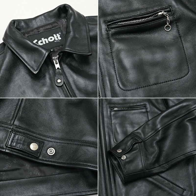 186000 現状品 schott ショット スエード　レザージャケット M size 36 ブラック メンズ [0000000001441] Schott N.Y.C（ショット） Schott ダブルライダース 618 ダブル