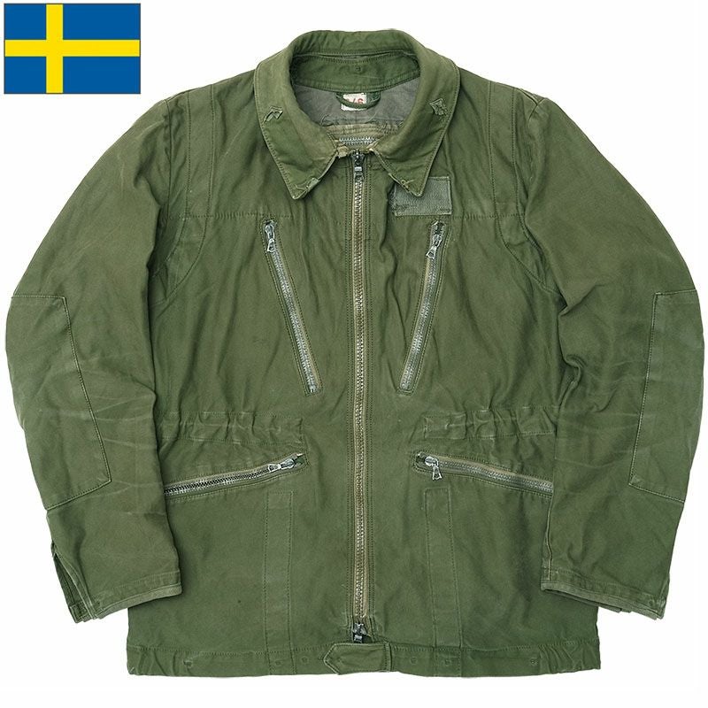 スウェーデン軍 M69 タンカースジャケット グリーン USED JJ323UN SWD
