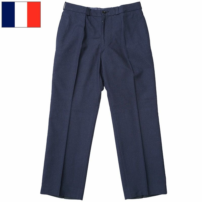 フランス軍 ウール ドレスパンツ ネイビー デッドストック ZPP548UN