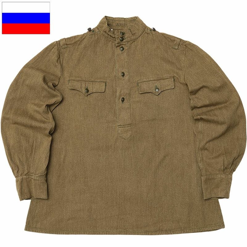 ソビエト軍 M43 プルオーバーシャツ ルパシカ USED ソ連軍 ロシア M-43