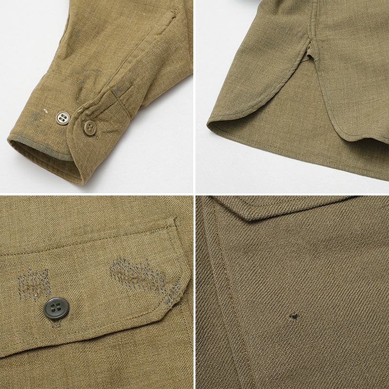 米軍 M37 ウールシャツ 長袖 カーキ USED アメリカ軍 GI 陸軍 ARMY WW2