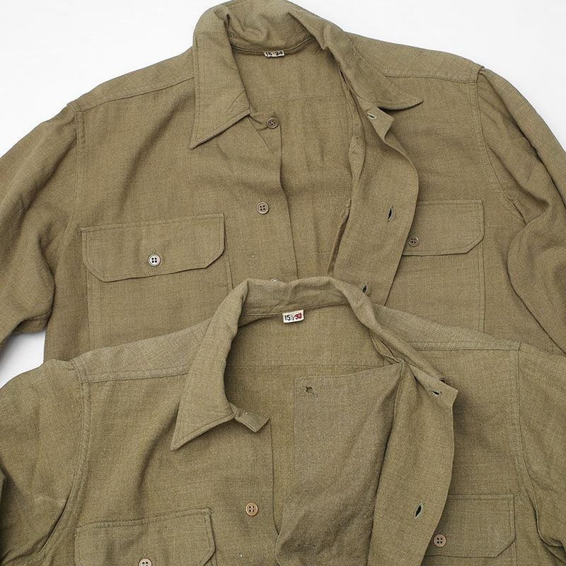 米軍 M37 ウールシャツ 長袖 カーキ USED アメリカ軍 GI 陸軍 ARMY WW2