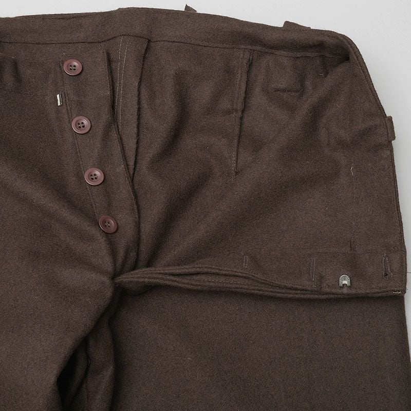 45%OFF！□イタリア軍 ホスピタル ウールパンツ ブラウン デッド