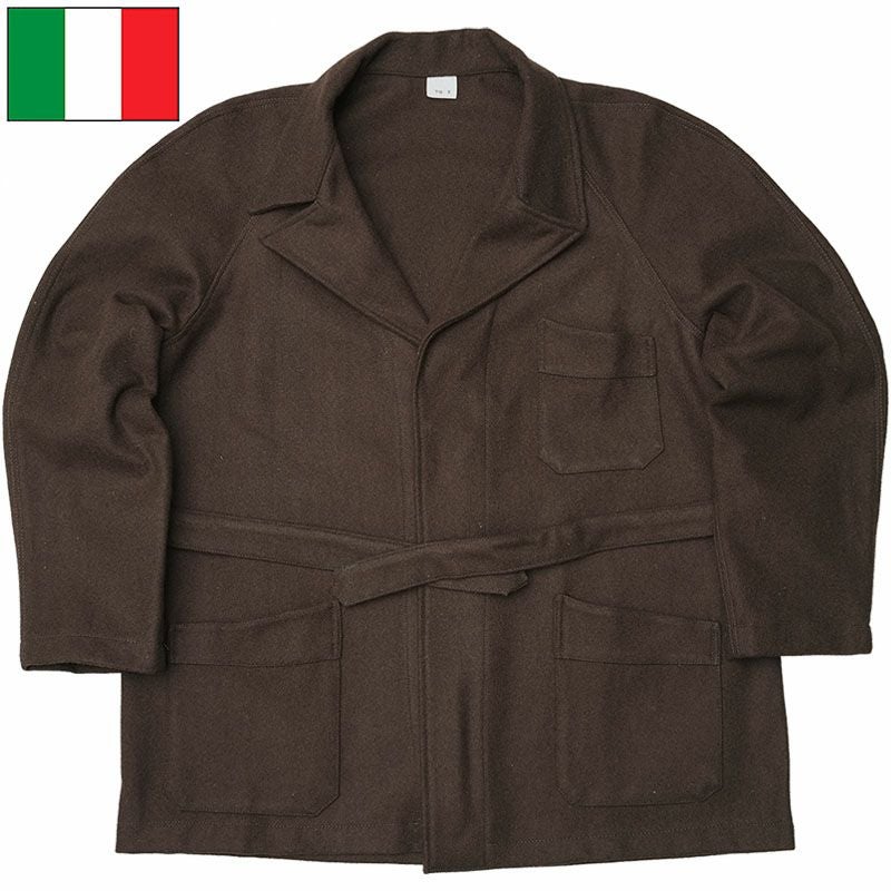 イタリア軍 ホスピタル ウールジャケット ブラウン デッドストック