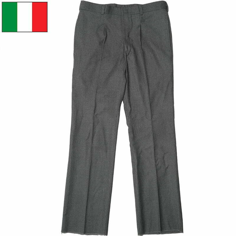 イタリア軍 MM セキュリティ ウールパンツ グレー ワンタック ボタン