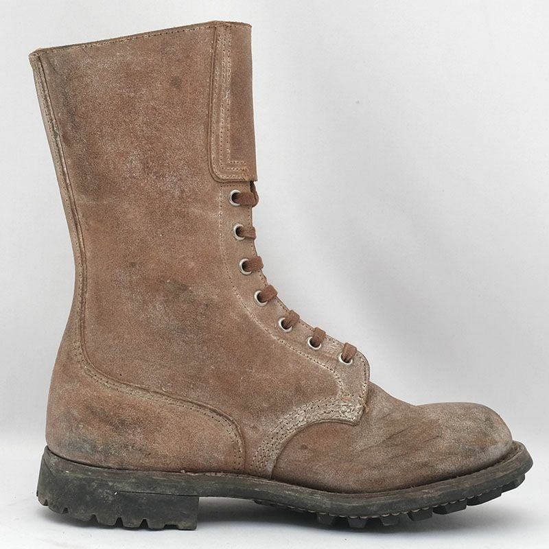 フランス軍 2バックル コンバットブーツ レザー ブラウン USED FB071NN