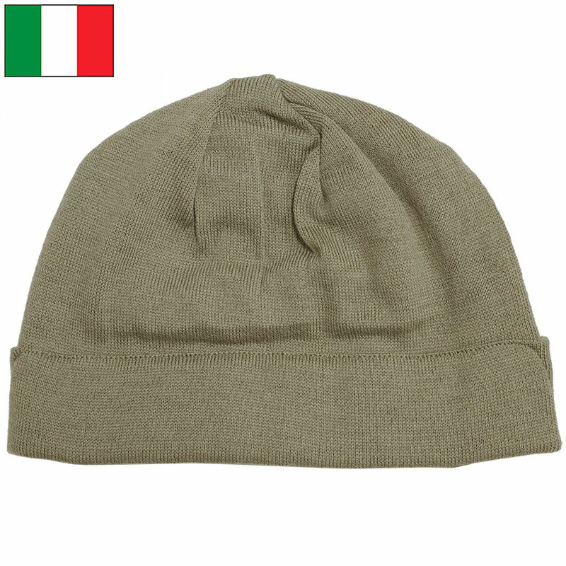 メール便可 イタリア軍 マリーン ウール ワッチキャップ オリーブ