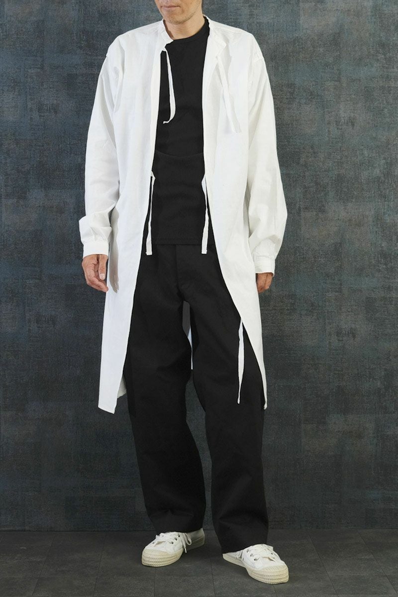 W.MERK OSCHINGEN　サージカルガウン　ミリタリーワンピース 40%OFF！□スウェーデン軍 サージカルガウン ホワイト バックオープン