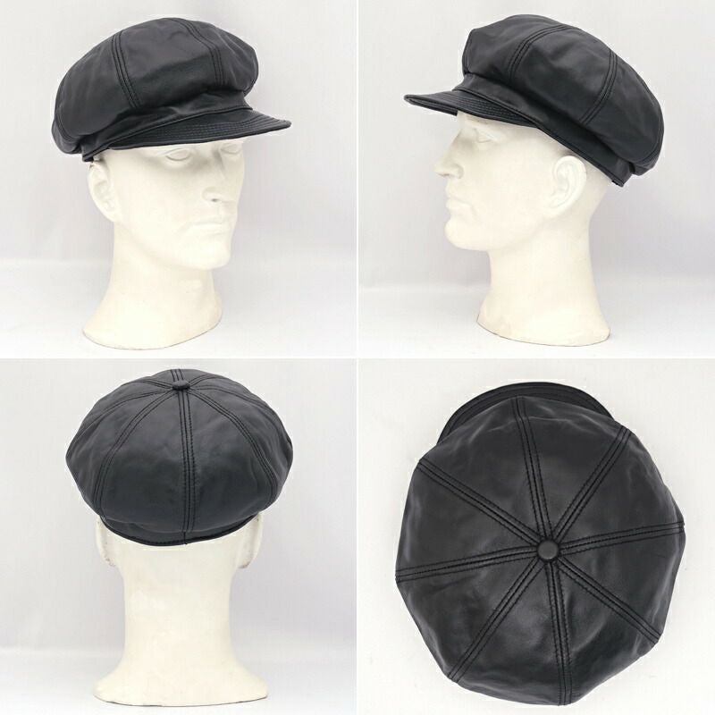 Schott ショット #7822974001(3129113) レザー ニュースボーイキャップ