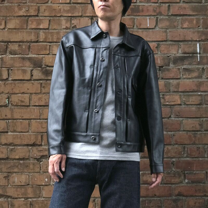 Schott ブラックレザージャケット Schott ショット #7823950128 シープレザー トラッカージャケット