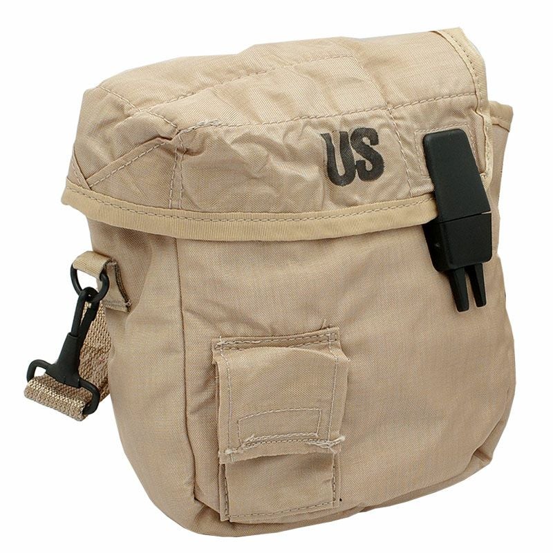 米軍 2QT キャンティーンカバー ショルダーバッグ ナイロン タン
