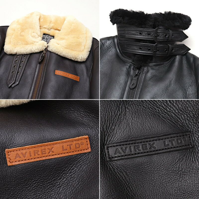 【美品】アヴィレックス　ムートンジャケット　フライトジャケット　羊革　38 楽天市場】AVIREX/アビレックス B-3ムートンフライトジャケット USA