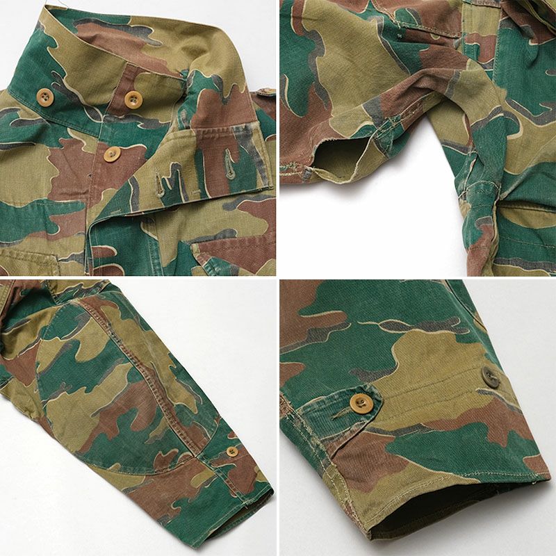 ベルギー軍 50s デニソンスモック ジャケット ジグソーカモ USED50年代