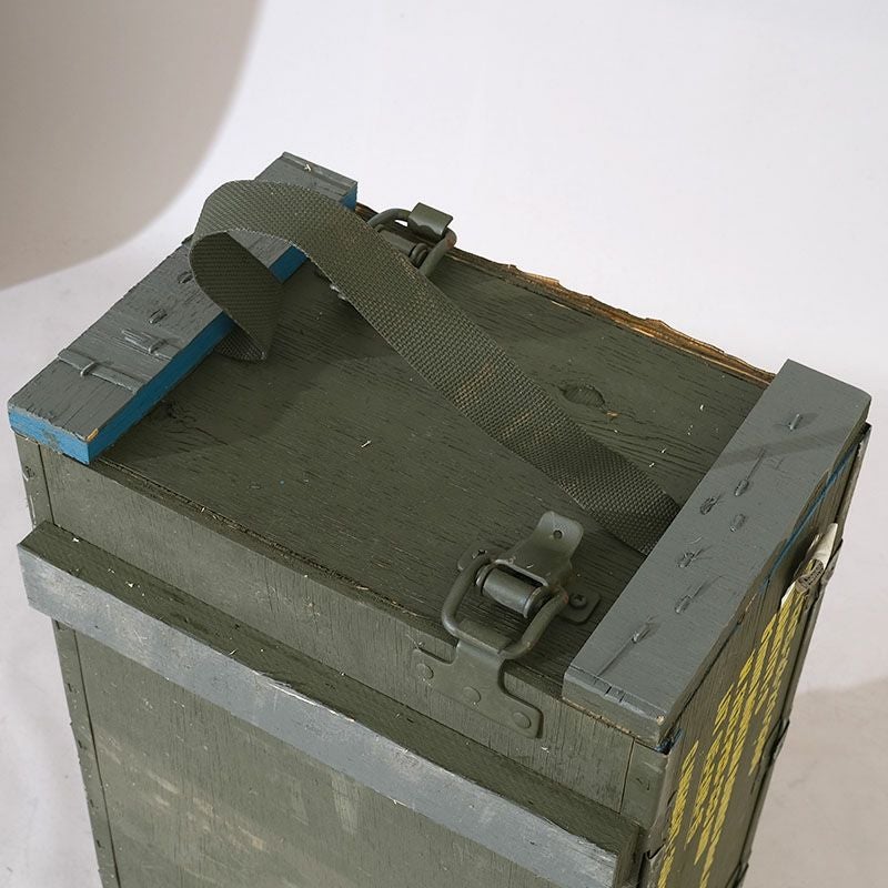 イタリア軍 81mm 迫撃砲弾 ウッドボックス 67×33×26cm USED BX196UN