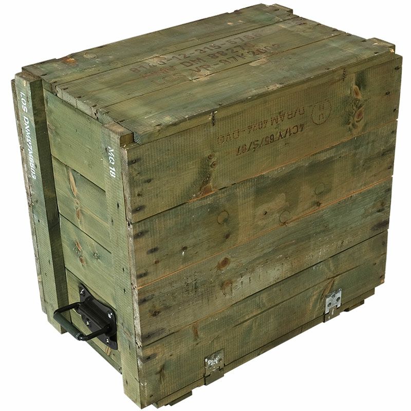 ドイツ軍 DM35 ウッドボックス オリーブ 65×40×60cm USED BX199UN 大型