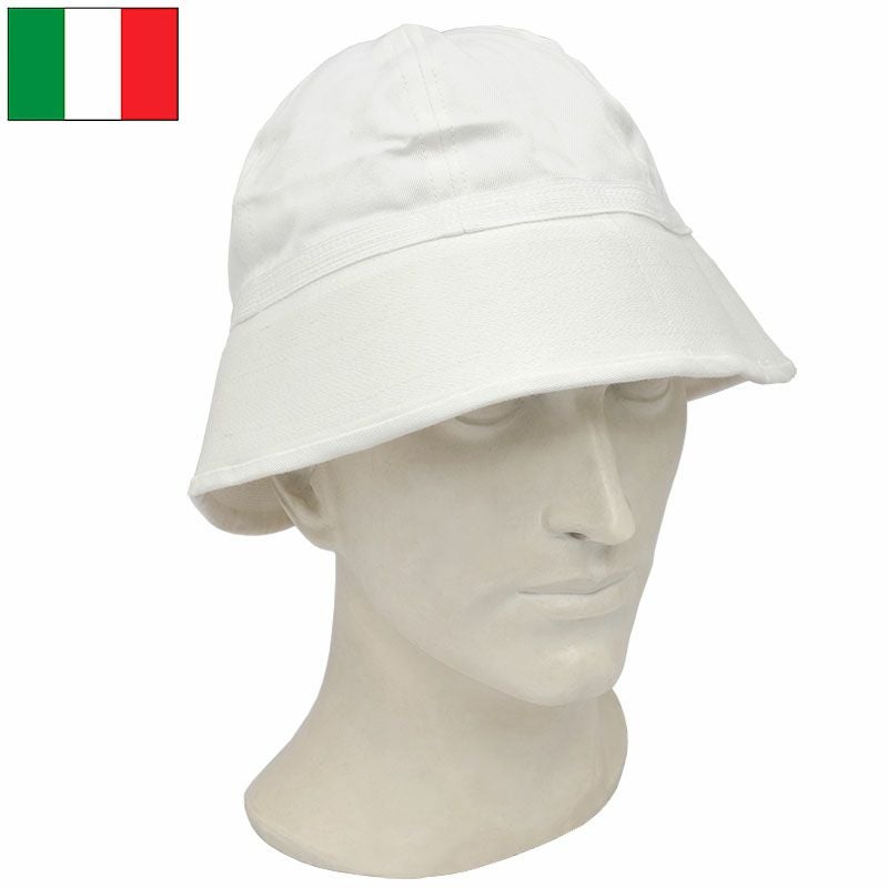 メール便可 イタリア軍 セーラーハット ホワイト デッドストック