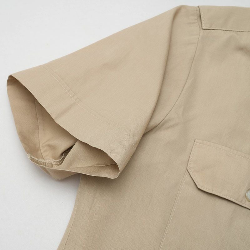 ドイツ軍 NAVY チノシャツ 半袖 カーキ USED JS221UN ドイツ海軍