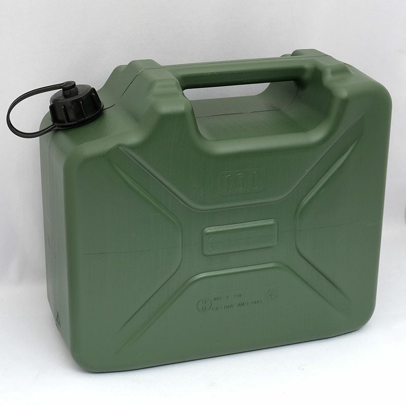 チェコ軍 ジェリカン プラスチック グリーン ノズル付き 10L デッド