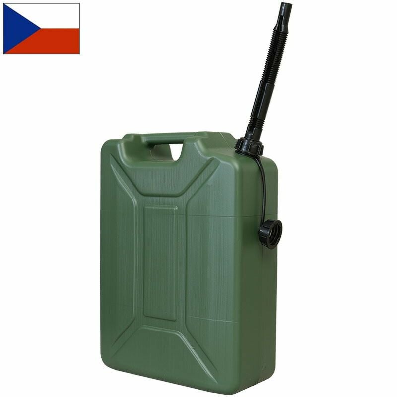 チェコ軍 ジェリカン プラスチック グリーン ノズル付き 20L デッド