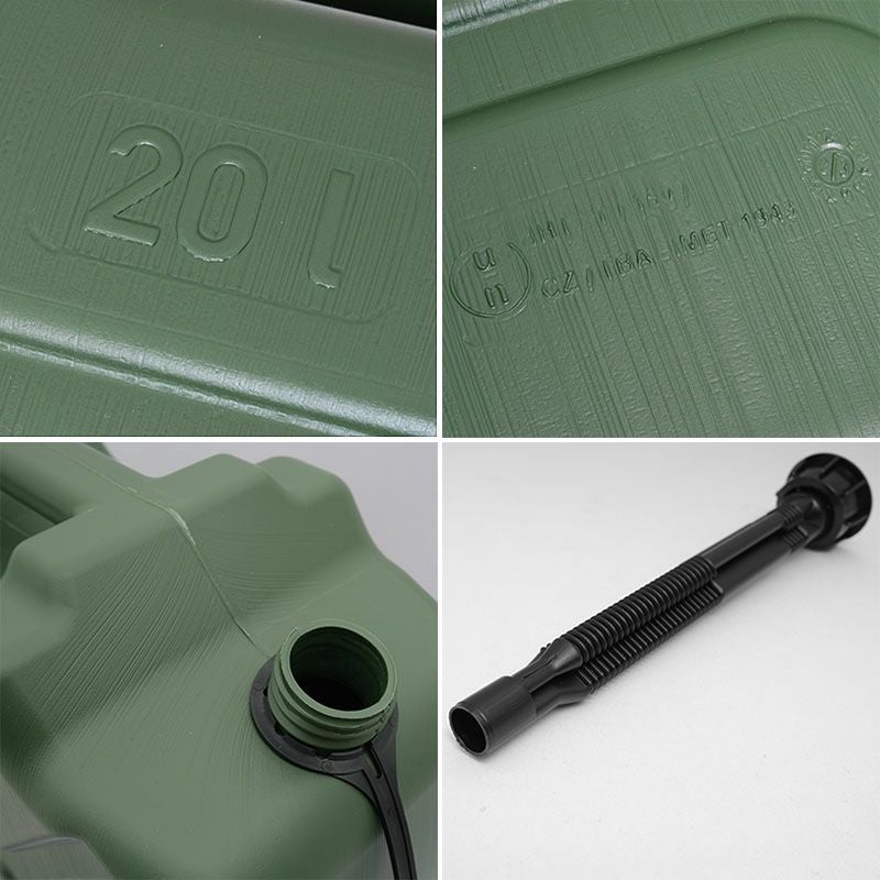 チェコ軍 ジェリカン プラスチック グリーン ノズル付き 20L デッド
