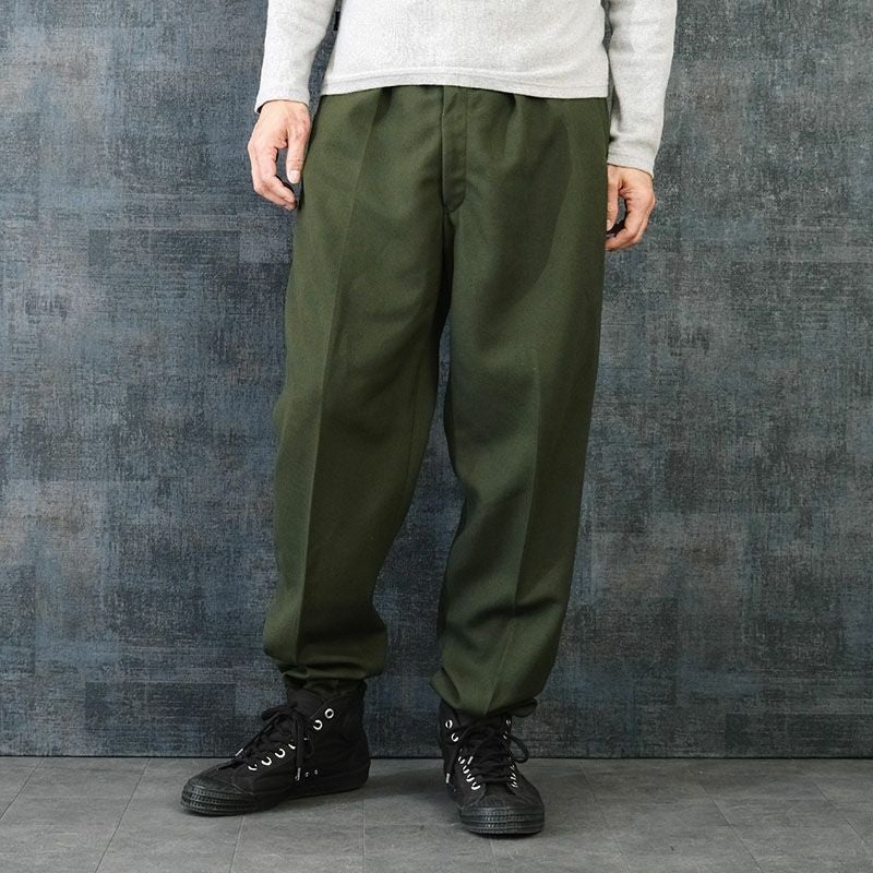 スウェーデン軍 ドレスパンツ ウールポリエステル グリーン USED SWD