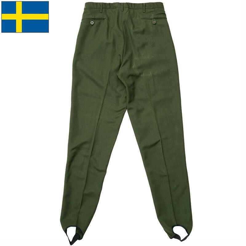スウェーデン軍 ドレスパンツ ウールポリエステル グリーン USED SWD スウェーデン軍 ドレスパンツ ウールポリエステル グリーン USED SWD