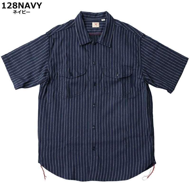 『人気上昇◎』SUGAR CANE（シュガーケーン）コークストライプワークシャツ SUGARCANE シュガーケーン #SC38699 半袖 コークストライプ ワーク