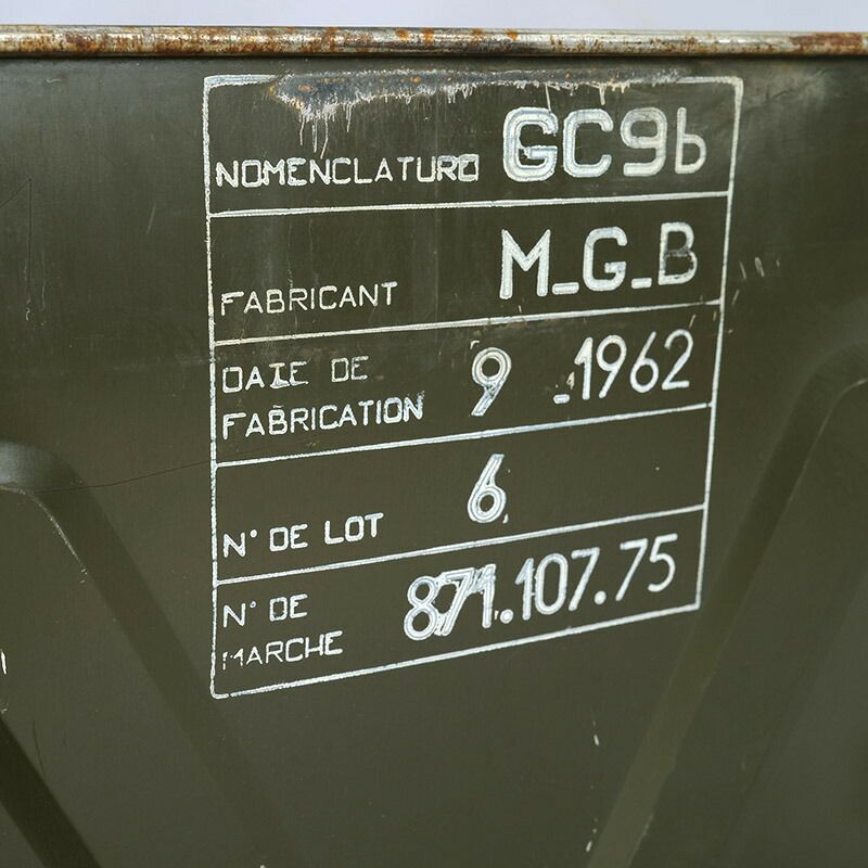フランス軍 パラトルーパー メタルボックス 70L オリーブ USED BX195UN