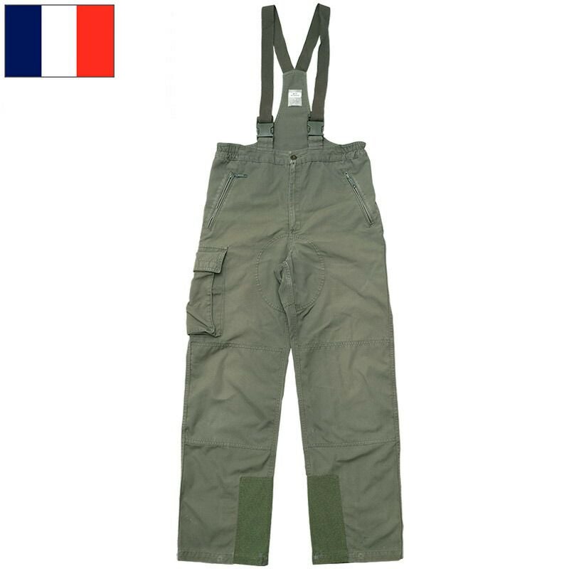 フランス軍 AF サスペンダーパンツ オリーブ USED 仏軍 Air Force エア