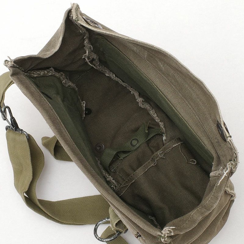 米軍 M17 ガスマスク ショルダーバッグ オリーブ USED BS214UN
