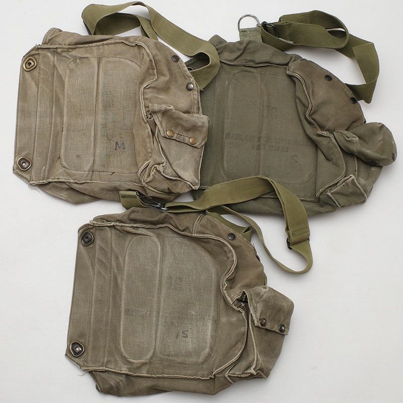 米軍 M17 ガスマスク ショルダーバッグ オリーブ USED BS214UN