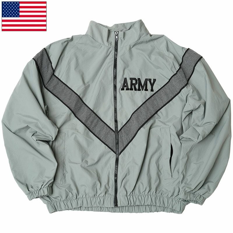 米軍 ARMY IPFU トレーニングジャケット ナイロン グレー USED JJ371UN