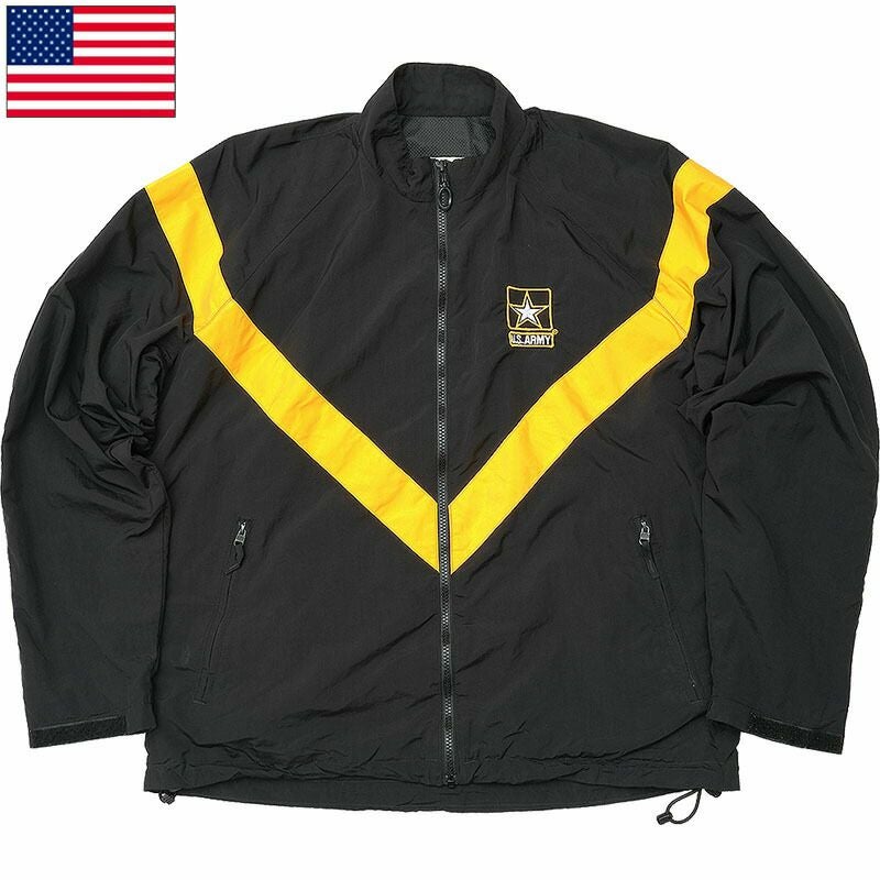 米軍 ARMY APFU トレーニングジャケット ナイロン ブラック ユニ