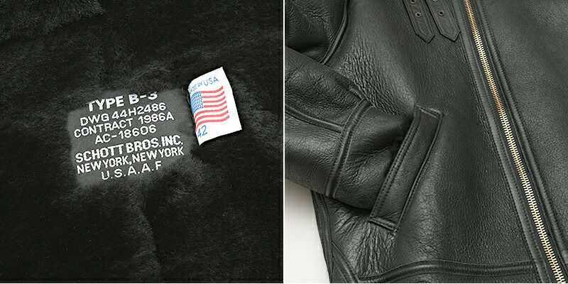 Schott ショット B-3 ムートンジャケット 黒 サイズ38 楽天市場】Schott ショット #7823950100 257S B-3 ボンバージャケット