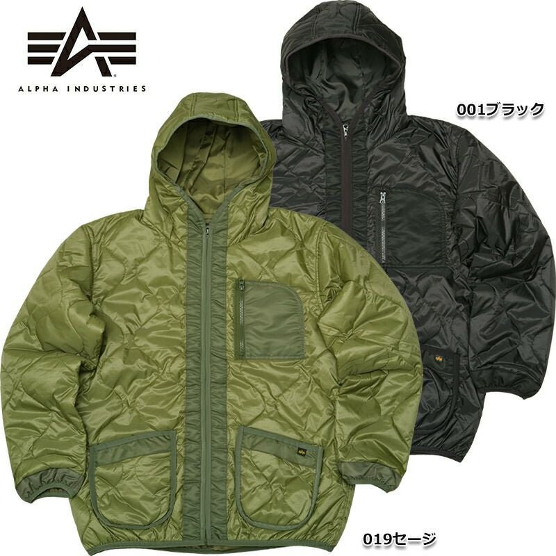 tahlia store キルティングジャケット ALPHA社 アルファ ＃TA1733 キルトフードジャケット メンズ 男性