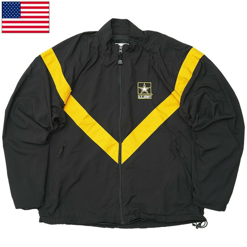 米軍 ARMY APFU トレーニングジャケット ナイロン 薄手 ブラック ユニ
